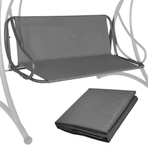 Husa din panza pentru leagan de gradina, 160x100 cm, gri – material impermeabil