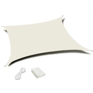 Prelata solara dreptunghiulara 200x300 cm, impermeabila, protectie UV, poliester 180g/mp, bej