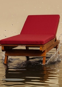 Saltea impermeabila pentru sezlong de plaja 190x60x5 cm – Rosu