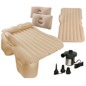 Saltea gonflabila auto, 130x80 cm – pat pentru masina, cu 2 perne, pompa si accesorii