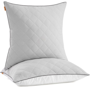 Set de 2 perne reversibile cu 2 fete pentru iarna sau vara, 80x80 cm, umplutura 1200 g, alb