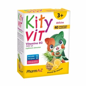Kityvit Vitamin D 500 Ui, 40 Comprimate, PharmA-Z