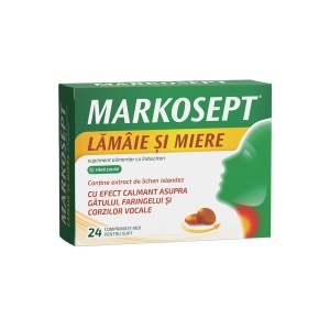 MARKOSEPT LĂMÂIE ȘI MIERE 2 bls. x 12 cpr. moi pentru supt