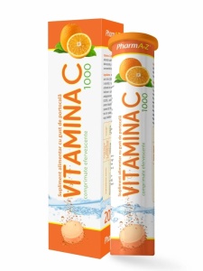 Vitamina C Orange 1000 mg, 20 comprimate, PharmA-Z