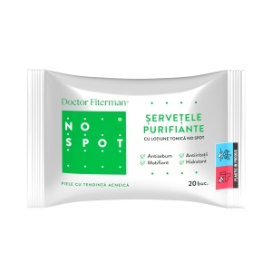 Servetele umede purifiante No Spot cu lotiune tonica x 20 buc