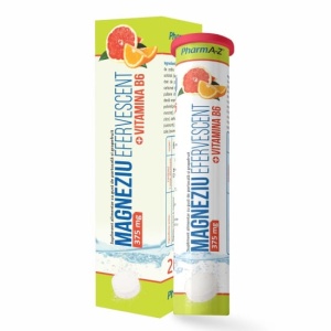 Magneziu 375 Mg + Vitamina B6, 20 Comprimate Efervescente, PharmaA-Z