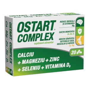 OSTART COMPLEX Ca+Mg+Zn+Se+D3 2bls x 10 cpr film