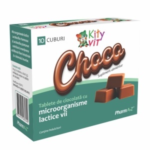 kityvit Choco Probiotic, 10 tablete, PharmA-Z