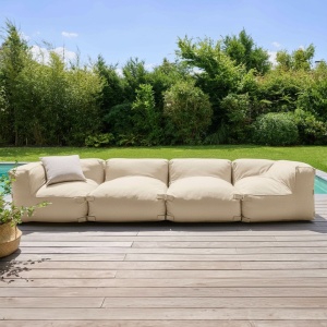 Canapea lounge din puf pentru exterior | Mobilier personalizat HoReCa