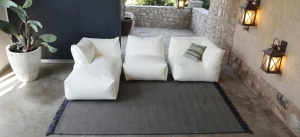 Set modular din puf pentru terasă și grădină | Lounge flexibil