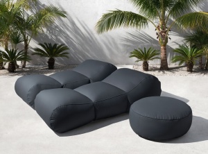 Set șezlong puf personalizat cu măsuță – design și confort total