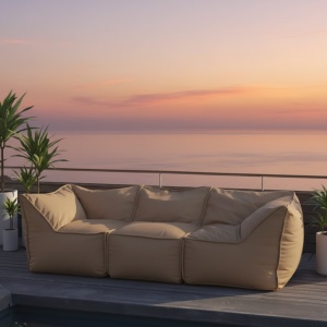 Canapea lounge din puf personalizată | Terasă, piscină și HoReCa