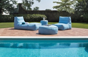 Set șezlong din puf modern | Piscină și grădină