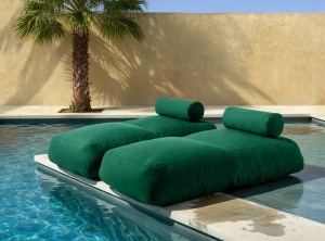 Set șezlonguri din puf confortabile | Plajă și piscină