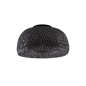 Plafoniera Linbdby Eksil, din ratan sintetic negru, soclu E27 , diametru 46.5cm, LINDBY