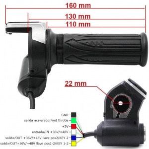 Accelerator handle with battery indicator (48 V) and a key SM connector - Img 2