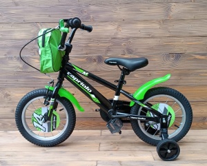 Bicicleta copii 14 Capriolo Mustang negru verde - Img 2