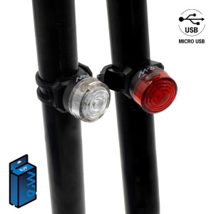 Rechargeable front and rear LED light set EWL001