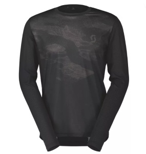 Tricou SCOTT TRAIL FLOW LONG-SLEEVE black/dark grey pentru barbati XXL - Img 1