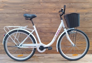 Bicicleta dama 26 Capriolo Melody oras 1 viteza alb 17 - Img 1