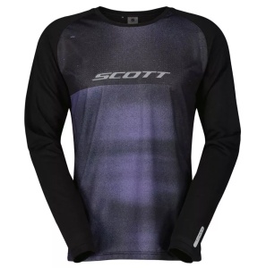 Bluza ciclism SCOTT TRAIL TUNED maneca lunga Black / Swish Purple L