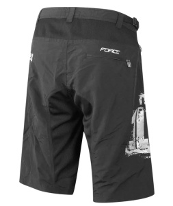 Pantaloni scurti Force MTB-11 bazon detasabil negru/antracit M - Img 2
