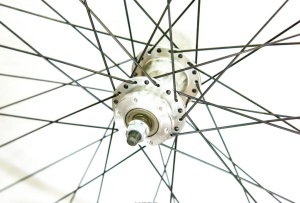 Roata fata 27.5×1.75 janta D-Disc 36H butuc aluminiu, ax cu piulita - Img 2