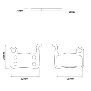 RS001 pad for xtech caliper [Ewheel] - 2 sets - Img 4