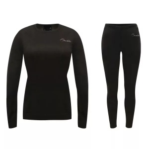 Set Base Layer termic femei, cu lana merino, Dare 2B, negru XS/S