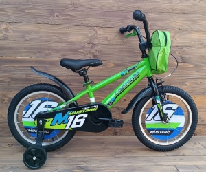 Bicicleta copii 16 Capriolo Mustang verde negru - Img 1