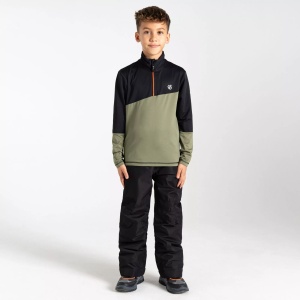 Bluza copii Dare2B Formate III Core Stretch Midlayer Black Olivine Green - Img 4