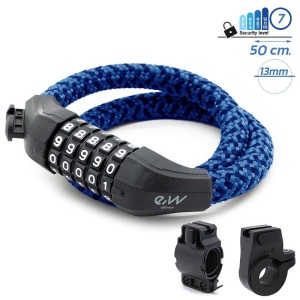 Combination lock EWLK025 with blue nylon cover