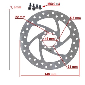 Disc frana trotineta 140mm 6 gauri - Img 2