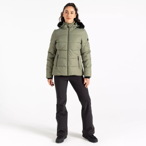 Geaca schi femei Dare2B Glamorize V verde oliv - Img 4