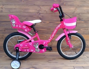 Bicicleta copii 16 Capriolo Viola pink alb - Img 1