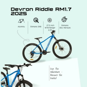 Bicicleta Mtb Devron Riddle RM1.7 2025 - 27.5 Inch, S, Albastru - Img 7
