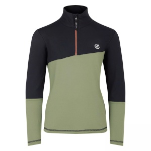 Bluza copii Dare2B Formate III Core Stretch Midlayer Black Olivine Green