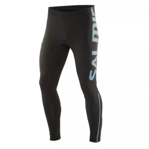 Colanti alergare barbati Salming, negru/cyan, XL