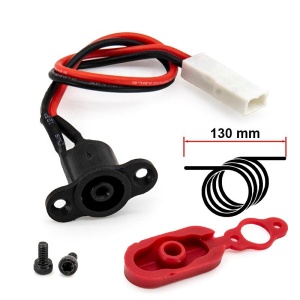 DC charging port 8mm with cover for Xiaomi M365 and Pro - Img 1
