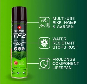 Lubrifiant cu teflon TF2 Spray 400ML Weldtite - Img 4
