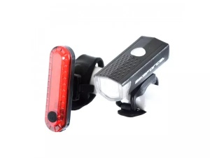 Set lampa fata spate BikeForce Beamer, USB