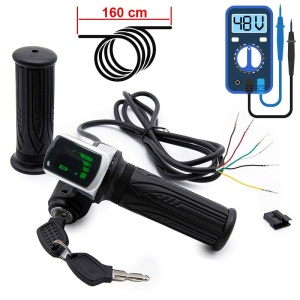 Accelerator handle with battery indicator (48 V) and a key SM connector