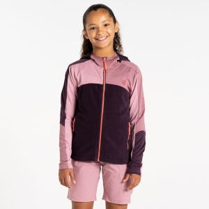 Fleece copii Dare2B Thriving IV Stretch Midlayer mov/roz - Img 4