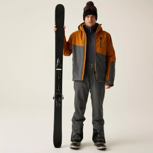Geaca schi barbati Dare2B Halfpipe III pumpkin spice/gri - Img 4