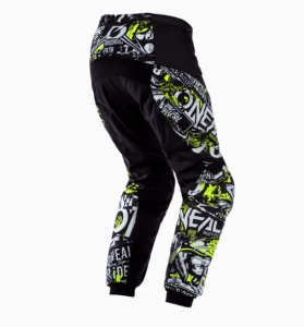 Pantaloni pentru copii O'NEAL ELEMENT ATTACK Black/Neon yellow 24 8/10 ani - Img 2