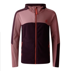 Fleece copii Dare2B Thriving IV Stretch Midlayer mov/roz - Img 1