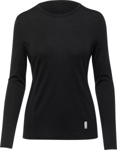 Bluza termica dama Thermowave Merino Aero LS Negru