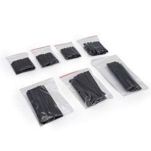 tub termoretractabil pentru cabluri Negru - 127 Pcs