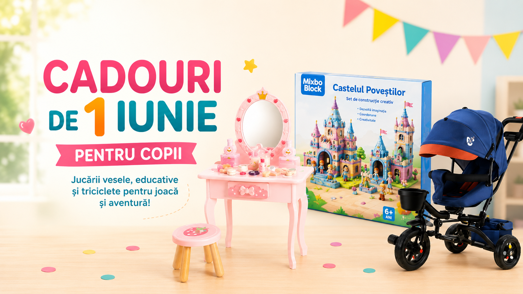 Cadouri de 1 Iunie pentru copii: idei vesele, educative și memorabile de la Mixb