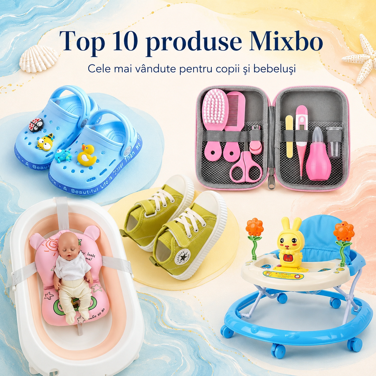 Top 10 produse Mixbo cele mai vândute pentru copii și bebeluși: joacă, vară, îngrijire și confort